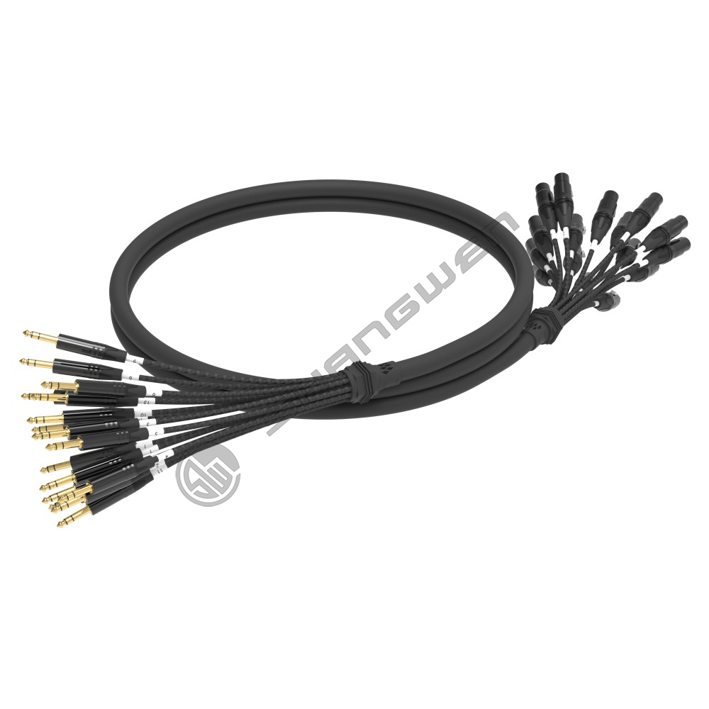 Multi channel XLR female head+audio cable 4, 6, 8, 12, 16 channels